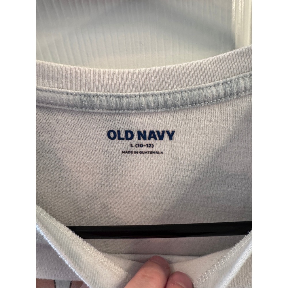 Old Navy Kids Jaws Movie Graphic Tie Dye T-Shirt Grey Large 10-12 - Picture 4 of 5